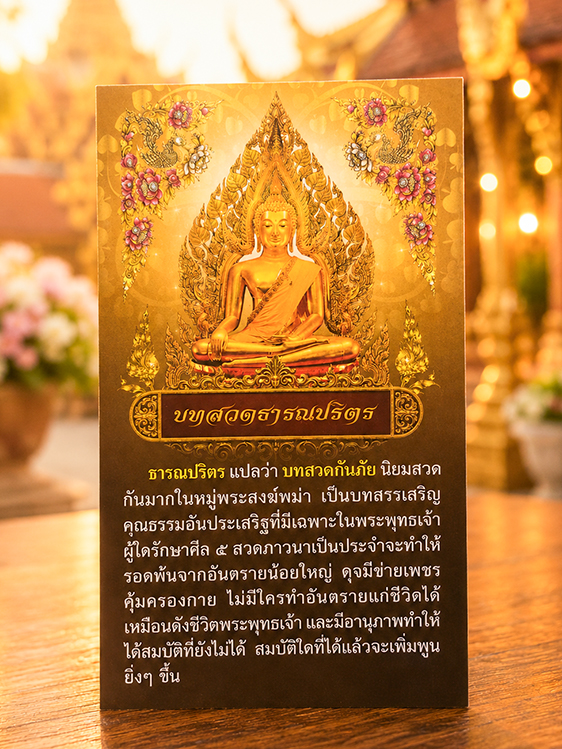 แผ่นพับ บทสวดธารณปริตร